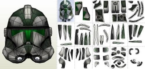 clone trooper helmet papercraft